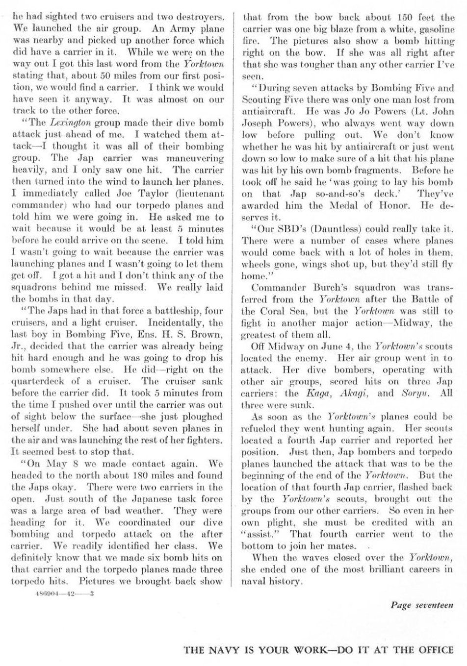 104-Day Continuous Cruise — All Hands October 1942, p. 17