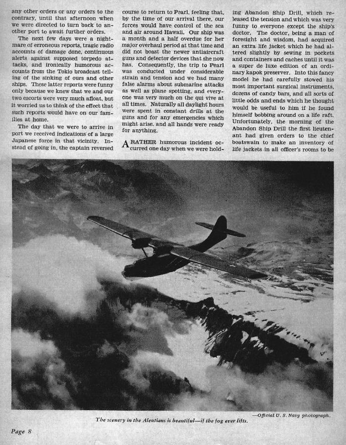 First Account of the Kiska Bombing — All Hands January 1943, p. 8