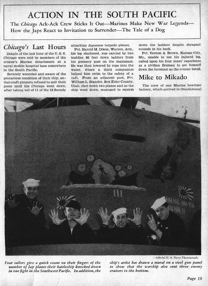 Action in the South Pacific — All Hands April 1943, p. 13