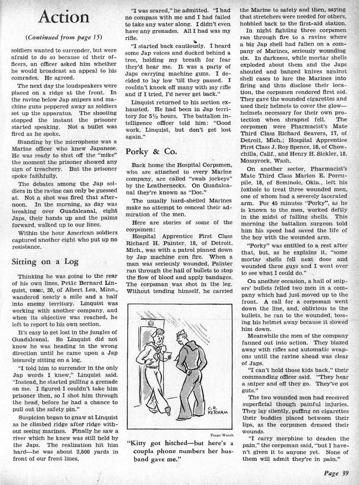 Action in the South Pacific — All Hands April 1943, p. 39