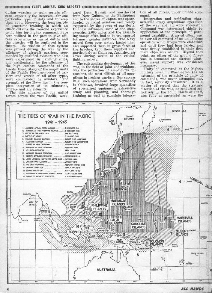 Fleet Admiral King Reports — All Hands January 1946, p. 6