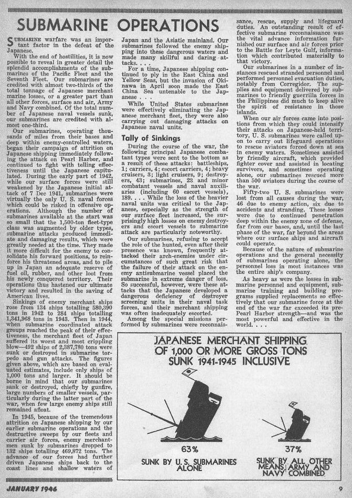 Fleet Admiral King Reports — All Hands January 1946, p. 9