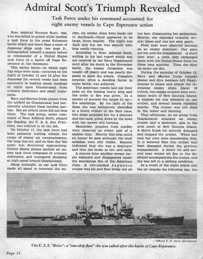 Admiral Scott's Triumph Revealed — All Hands December 1942, p. 24