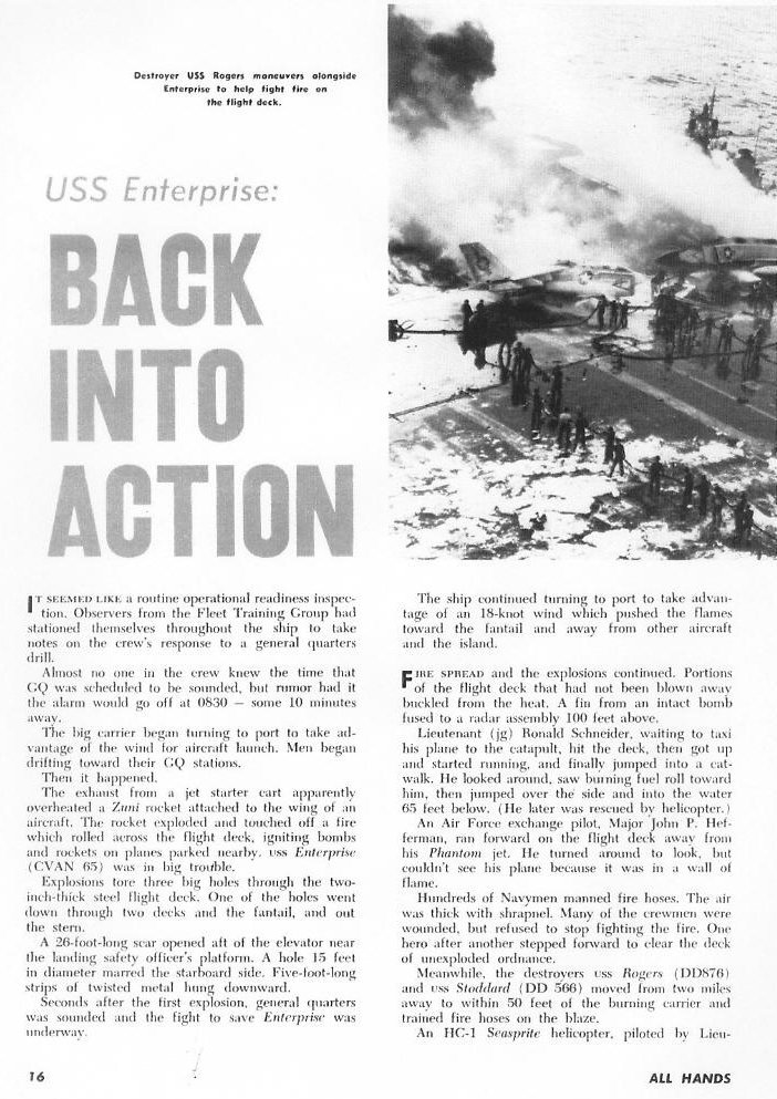 USS Enterprise Back Into Action p.16