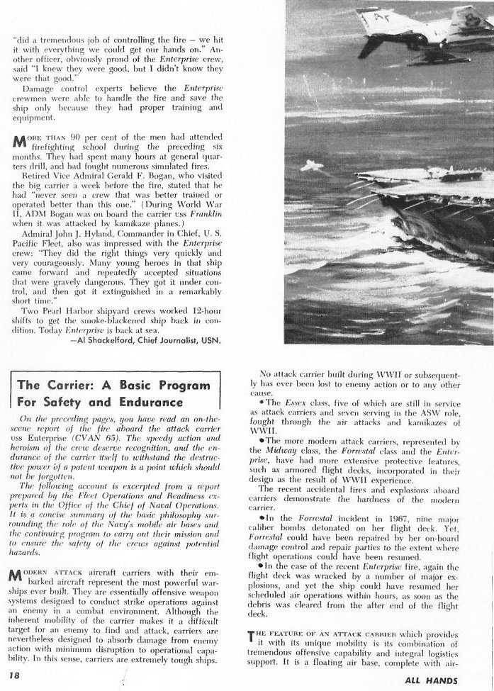 USS Enterprise Back Into Action p.18