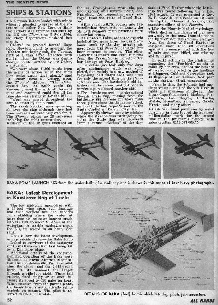 Ships and Stations: Regunning the USS Pennsylvania — All Hands August 1945, p. 52