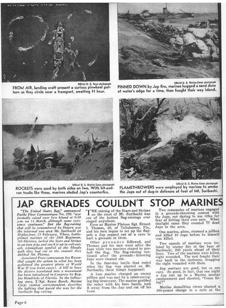 Battle for Iwo — All Hands April 1945, p. 6