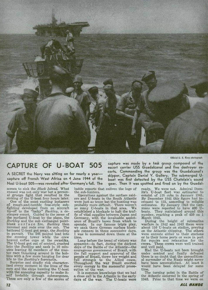 Battle of the Atlantic — All Hands June 1945, p. 12