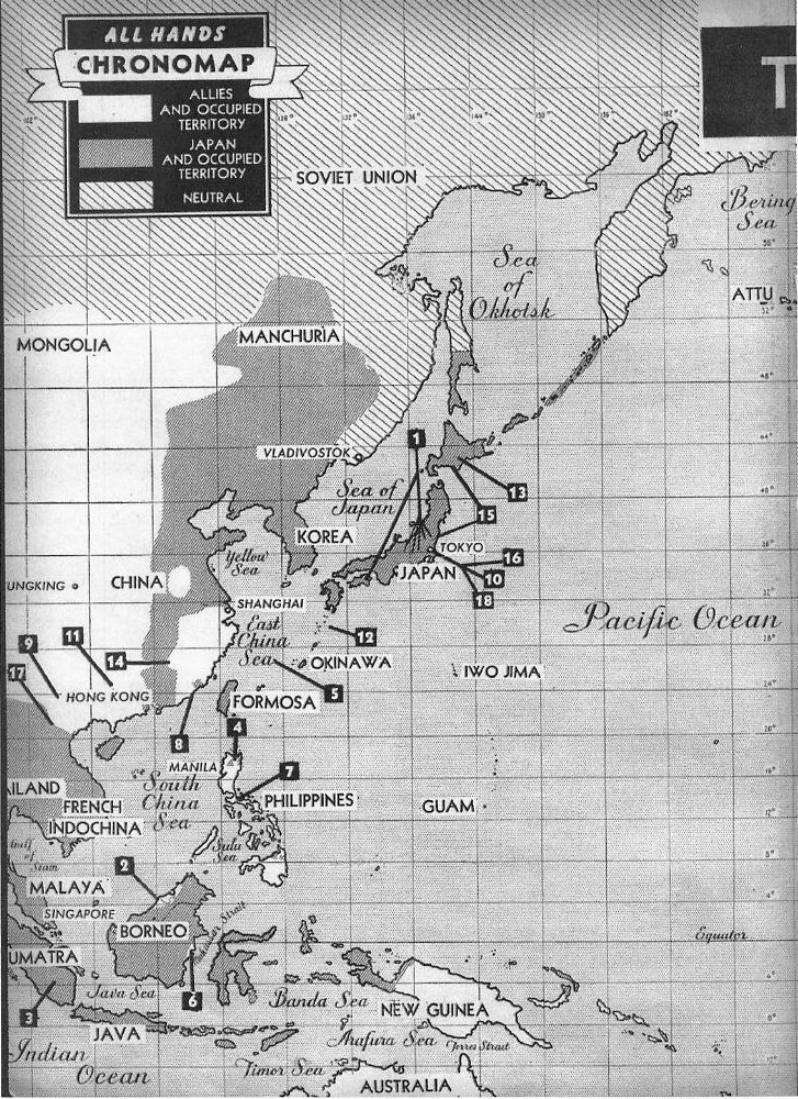 BB-59 Bombards Japan — All Hands August 1945, p. 40