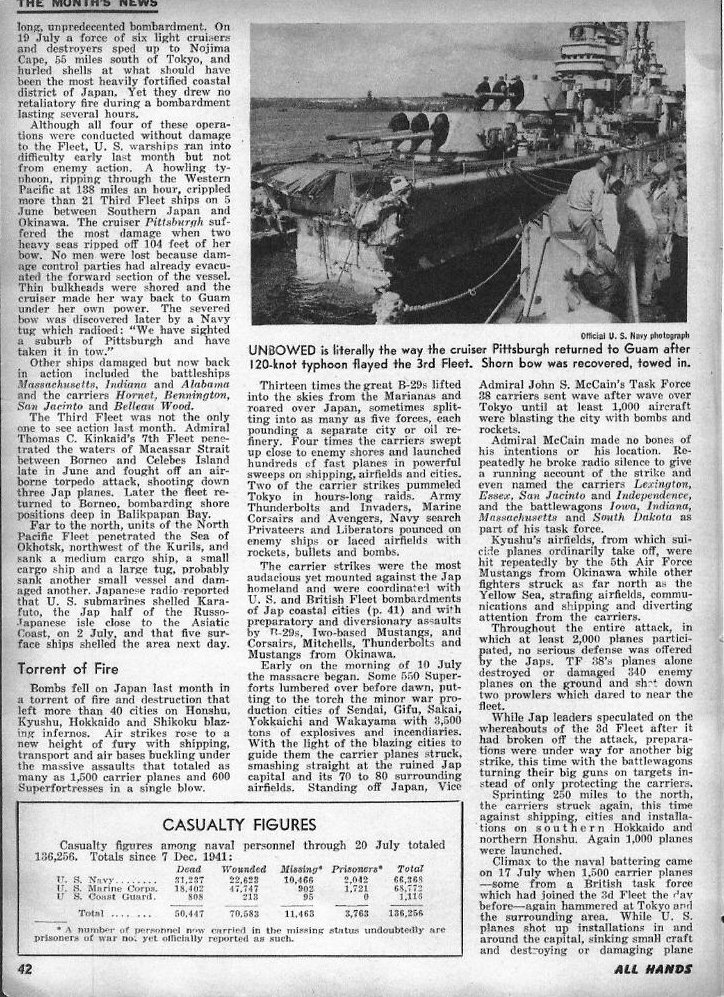 BB-59 Bombards Japan — All Hands August 1945, p. 42