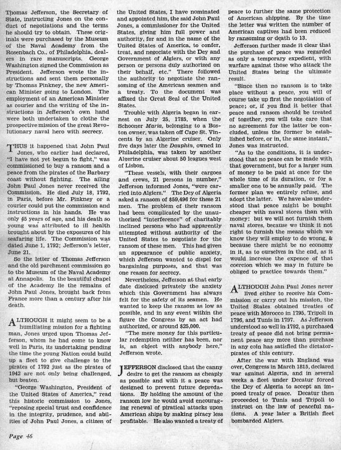 Echoes of an Earlier African Campaign — All Hands January 1943, p. 46