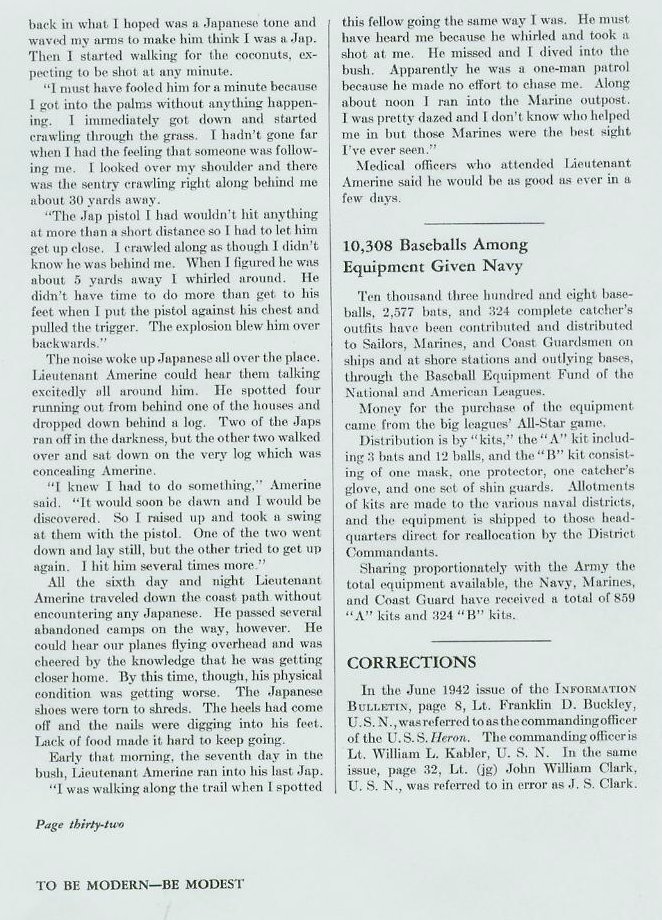 Escape Through the Lines — All Hands October 1942, p. 32