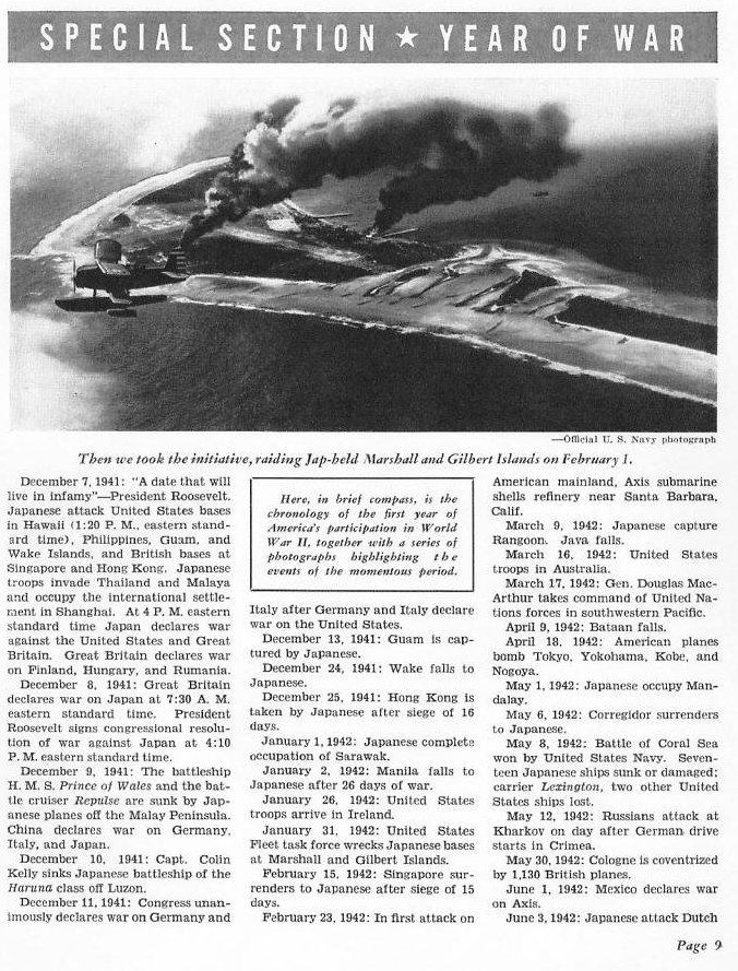 First Year of War — All Hands December 1942, p. 9