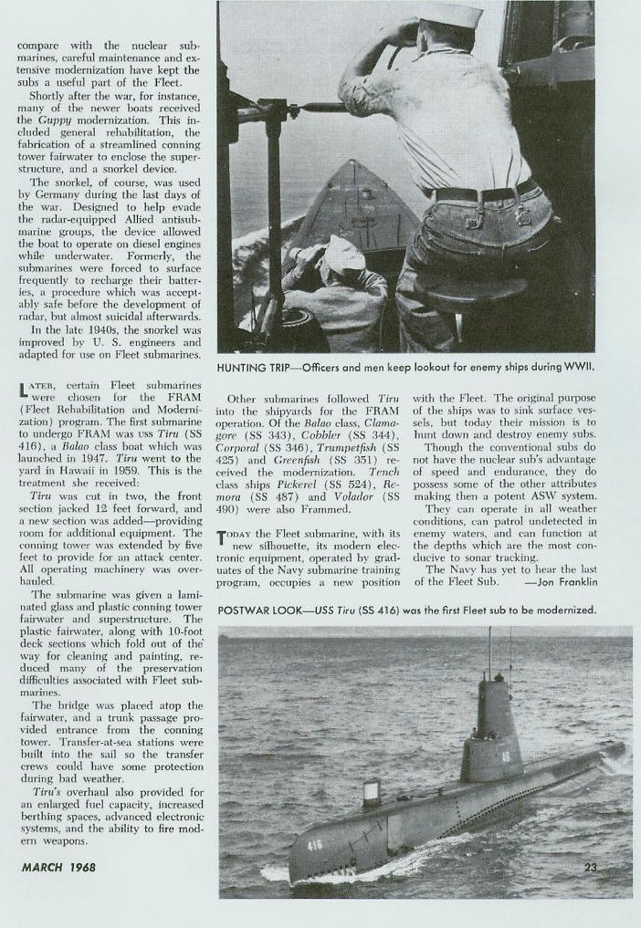 Fleet Submarine article — p. 23