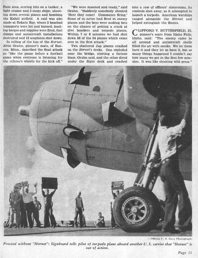 'Hornet' Takes a Heavy Toll — All Hands February 1943, p. 11