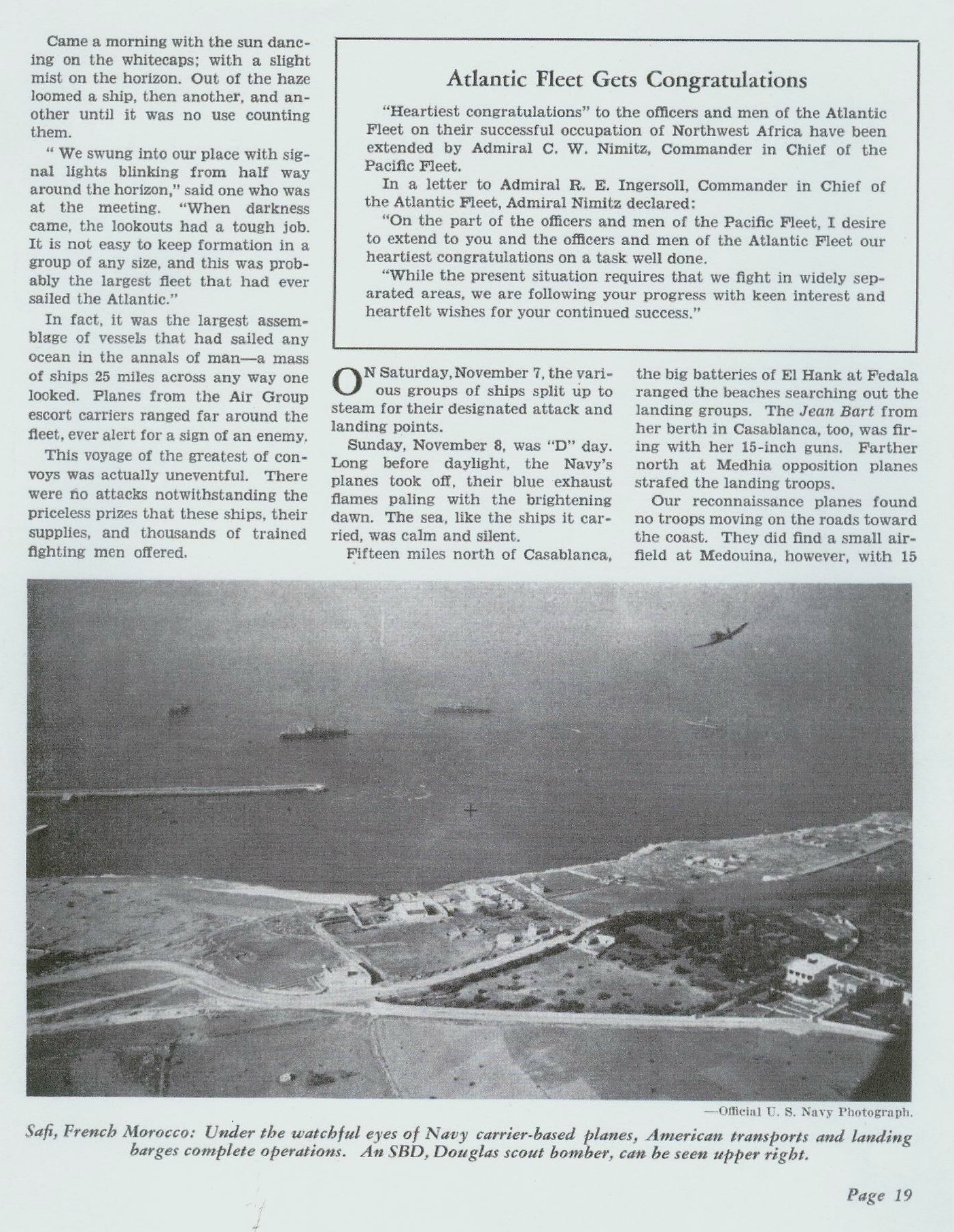 How the African Landing Was Effected — All Hands February 1943, p. 19