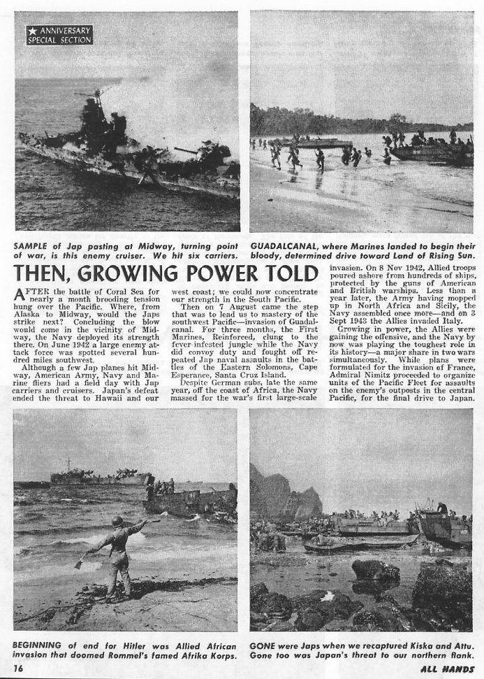 The Navy and WWII, All Hands December 1945 p.16