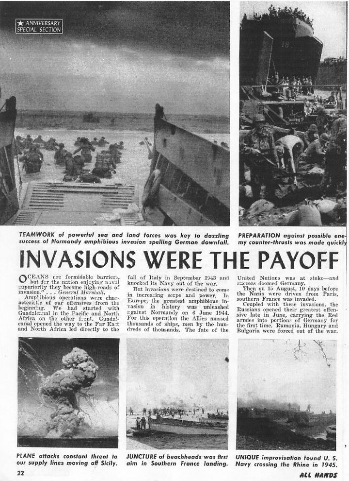 The Navy and WWII, All Hands December 1945 p.22
