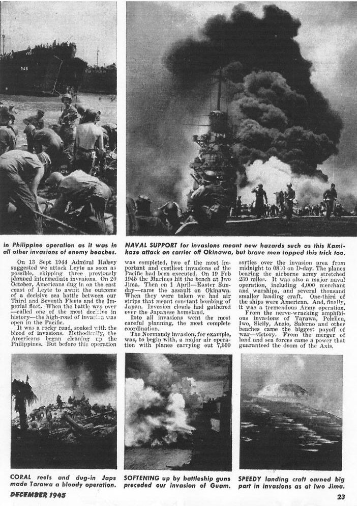The Navy and WWII, All Hands December 1945 p.23