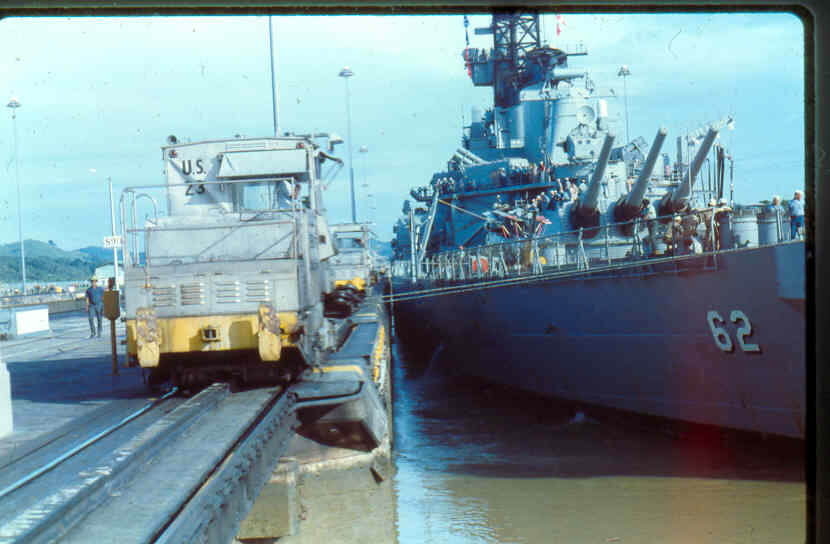 Mule locomotive track at Miraflores Locks, Panama Canal