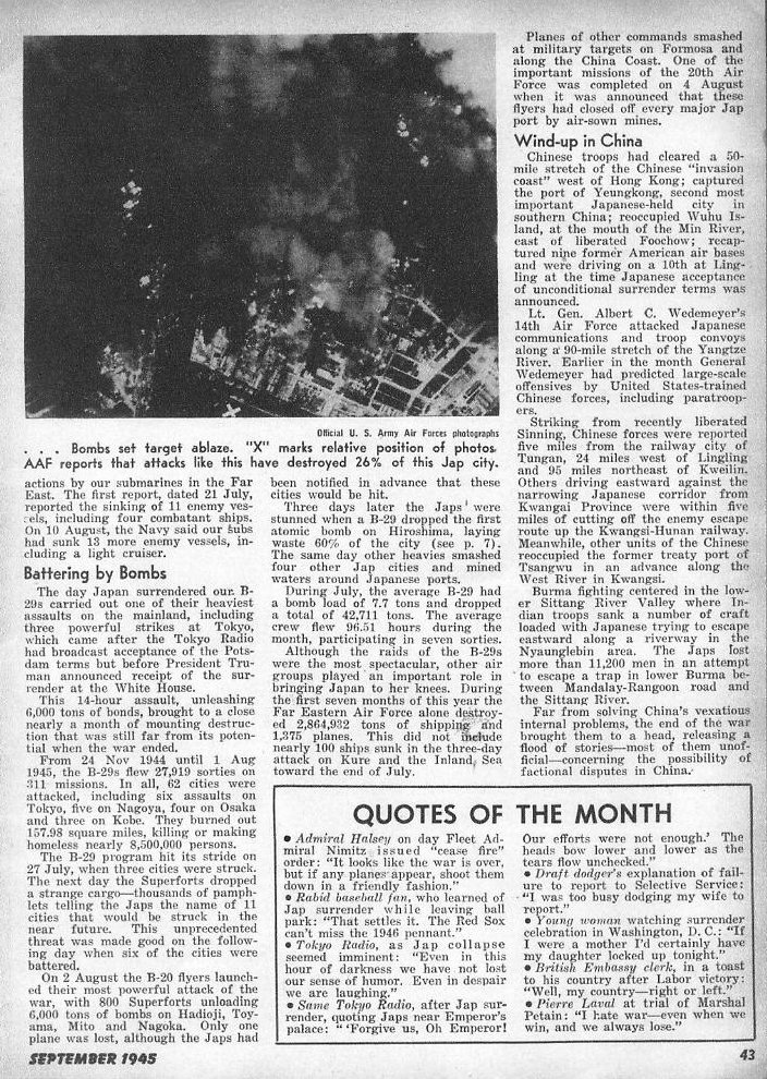 Quotes of the Month — All Hands September 1945, p. 43