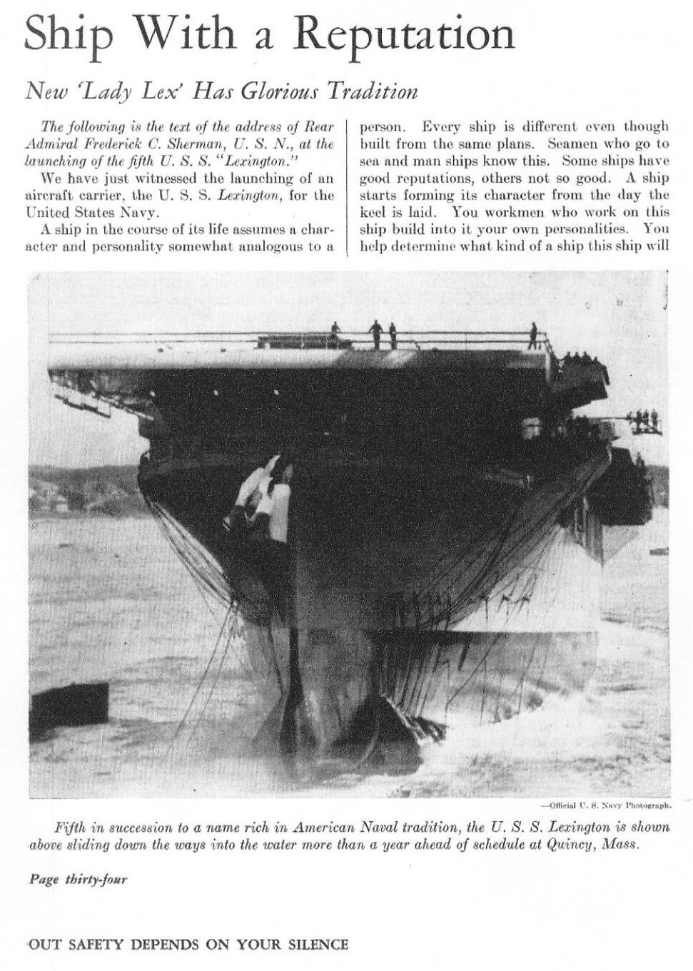 A Ship with a Reputation — All Hands October 1942, p. 34