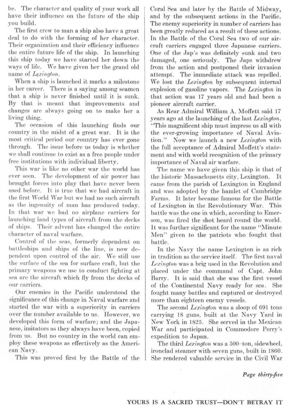 A Ship with a Reputation — All Hands October 1942, p. 35