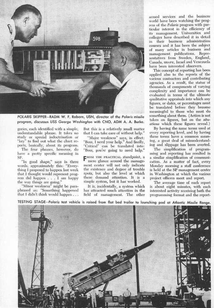 SP Plus PERT Gave Polaris Its Spurt — All Hands January 1960, p. 12