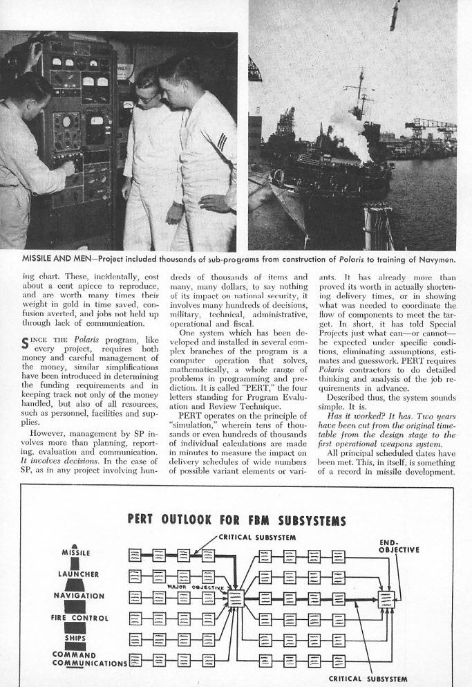 SP Plus PERT Gave Polaris Its Spurt — All Hands January 1960, p. 13