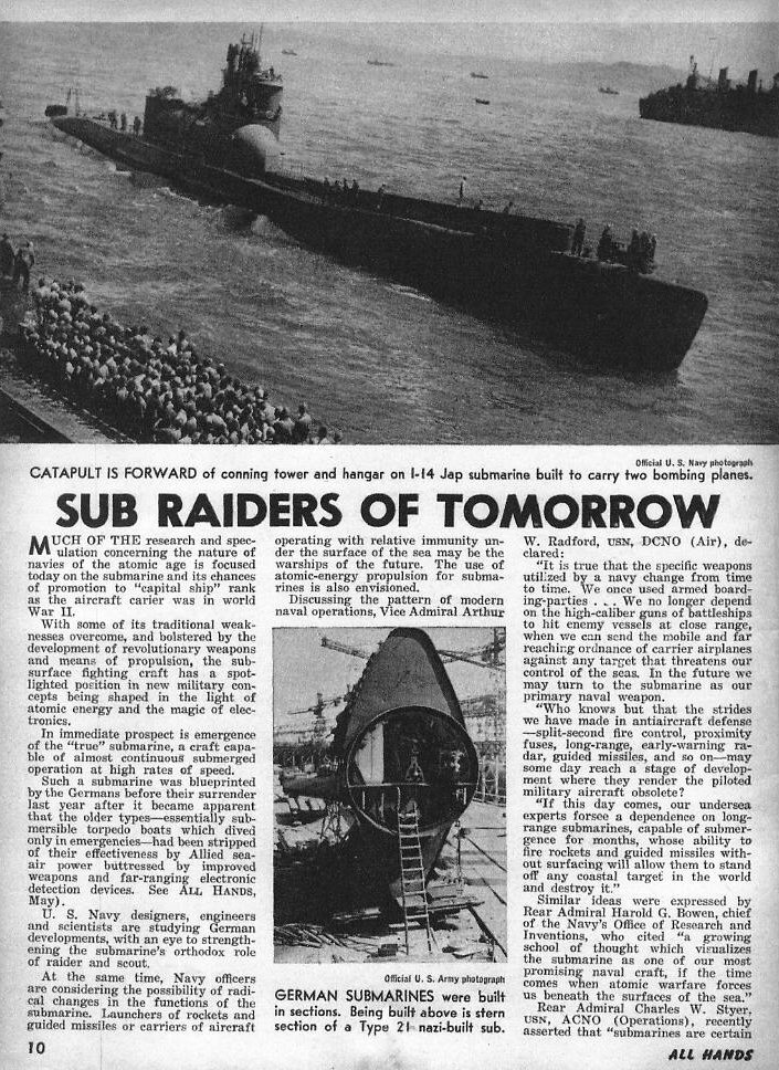 Sub Raiders of Tomorrow article — p. 10
