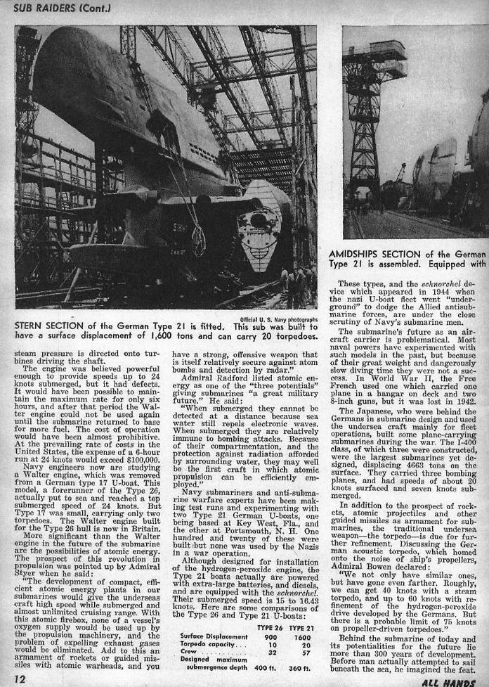 Sub Raiders of Tomorrow article — p. 12