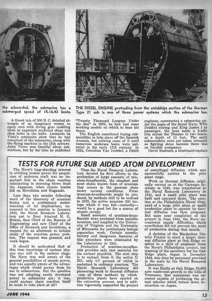 Sub Raiders of Tomorrow article — p. 13