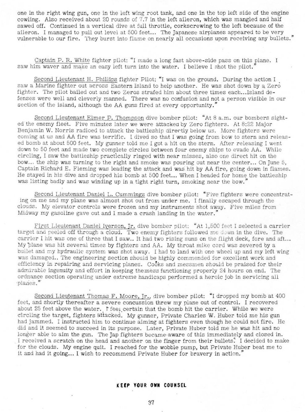 The Battle of Midway — All Hands August 1942, p. 37
