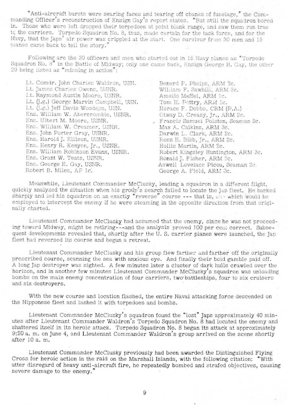 The Battle of Midway — All Hands August 1942, p. 9