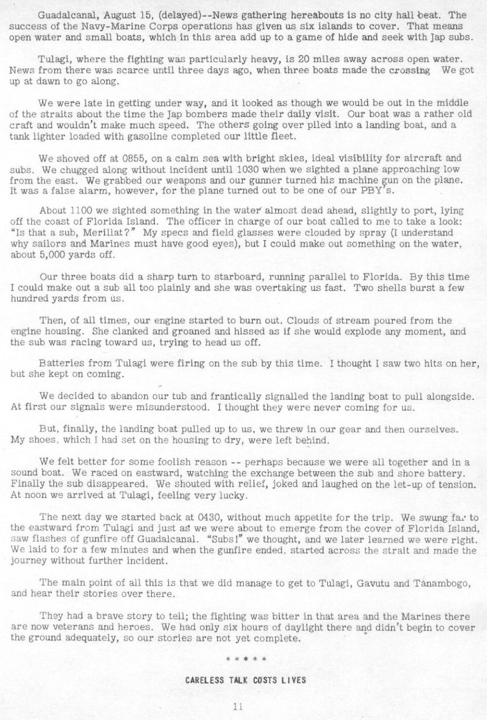 The Battle of the Solomon Islands — All Hands September 1942, p. 11