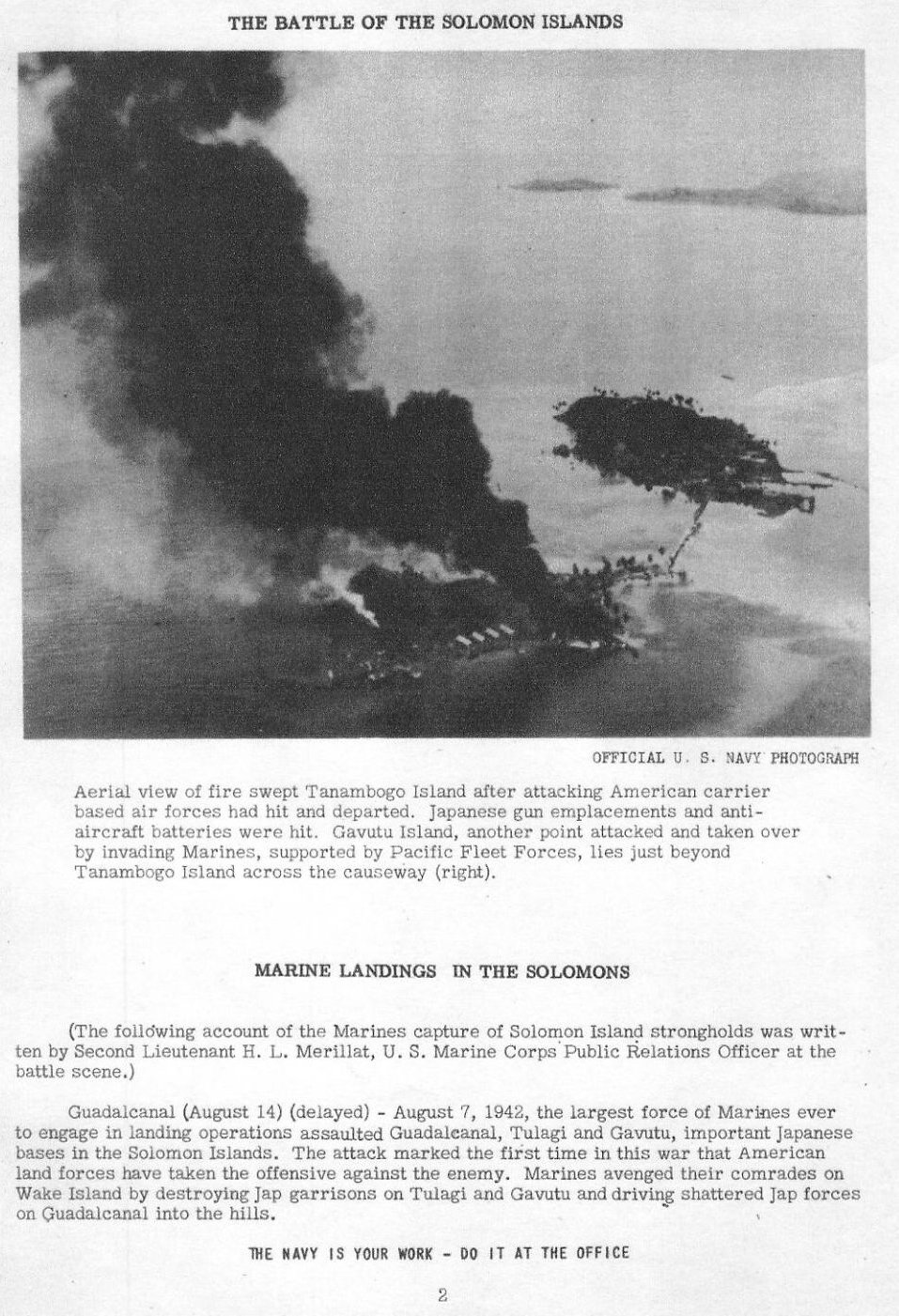 The Battle of the Solomon Islands — All Hands September 1942, p. 2