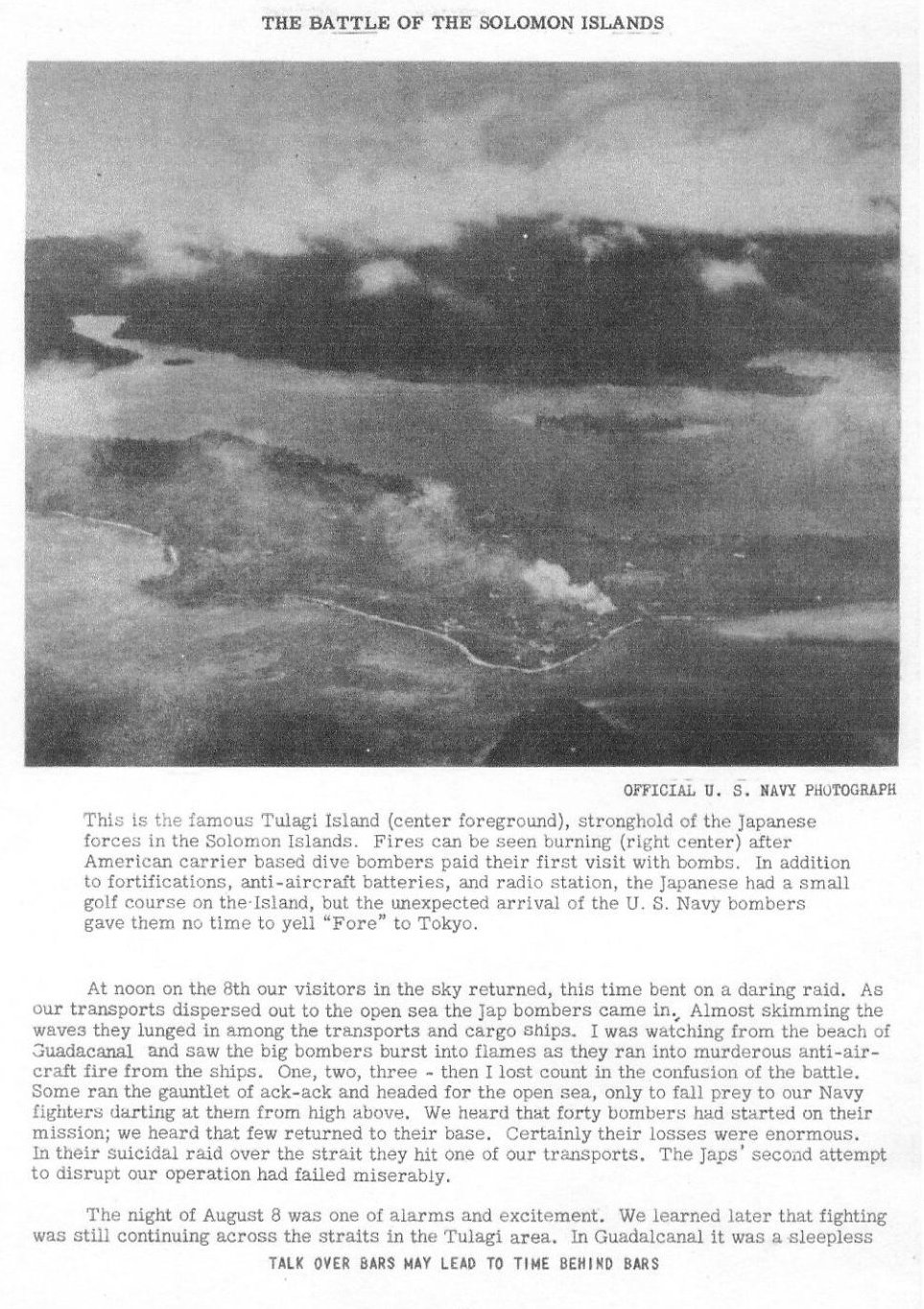The Battle of the Solomon Islands — All Hands September 1942, p. 5