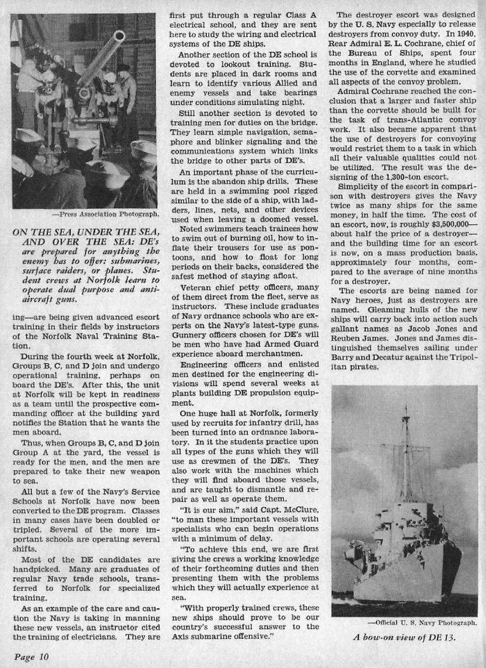 The Destroyer Escort Program — All Hands May 1943, p. 10