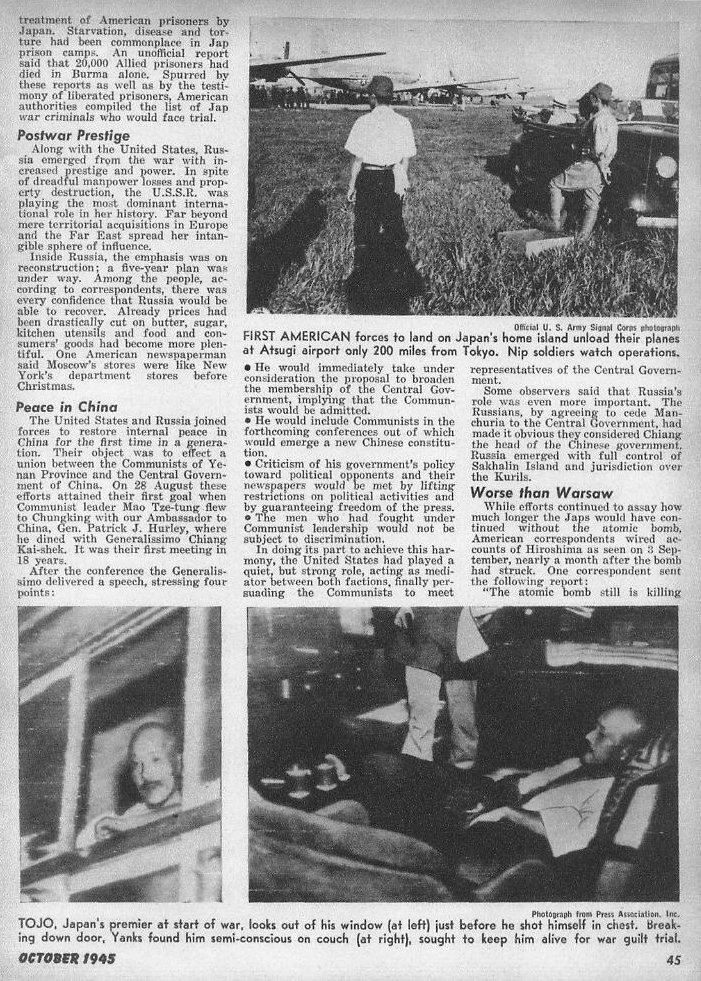 This Month's News — All Hands October 1945, p. 45