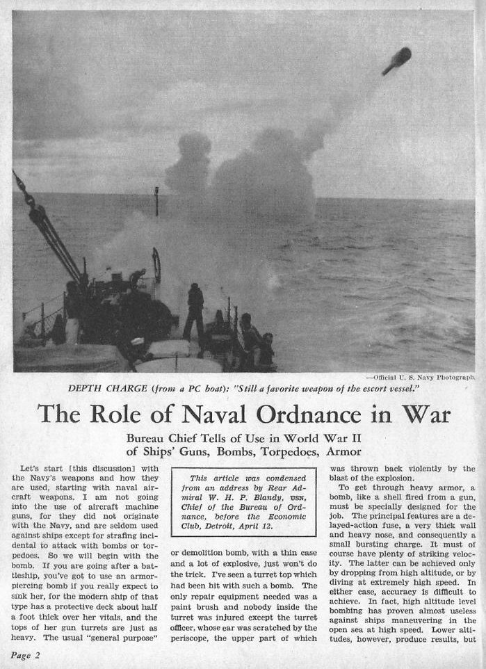 The Role of Naval Ordnance in War — All Hands May 1943, p. 2