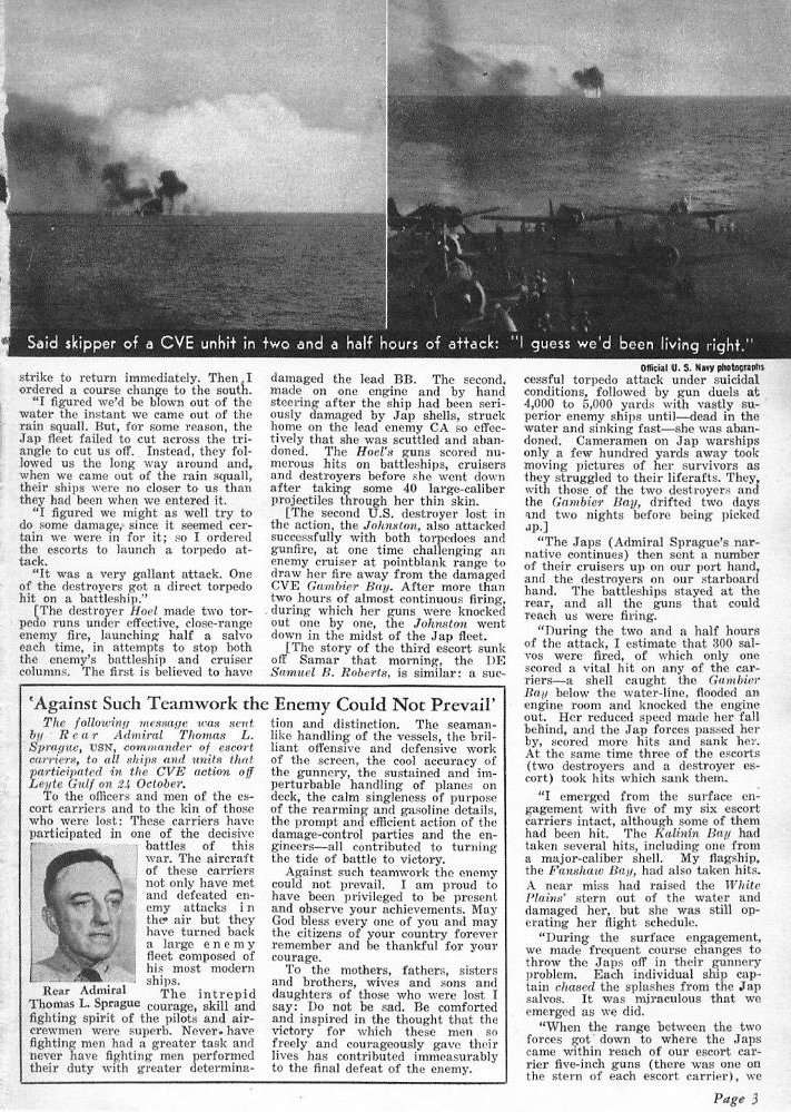 They Ran But Won, All Hands November 1945 p.3