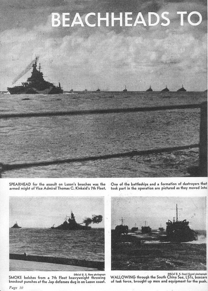 Beachheads to Manila — All Hands March 1945, p. 10