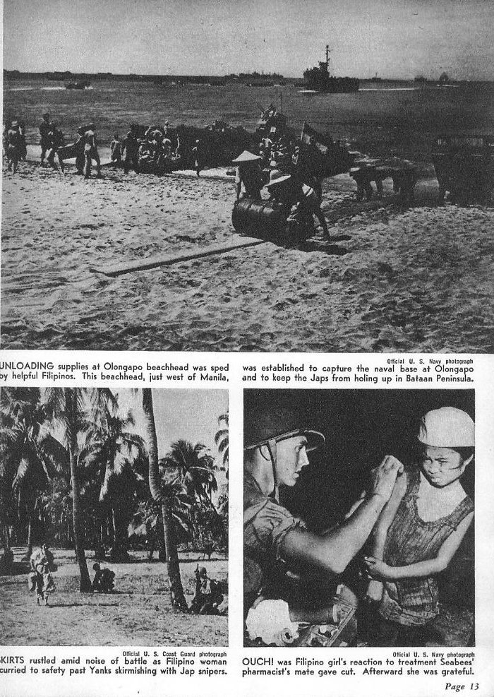 Beachheads to Manila — All Hands March 1945, p. 13