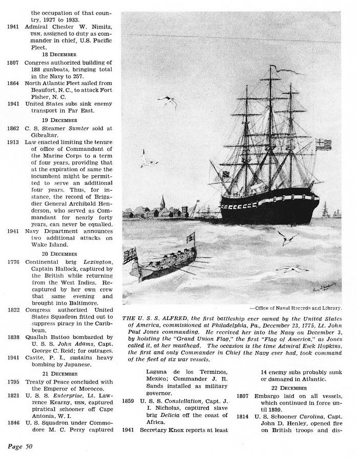 December in Naval History — All Hands November 1942, p. 50