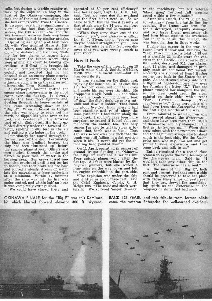 The Big E of the Fleet, All Hands November 1945 p.21