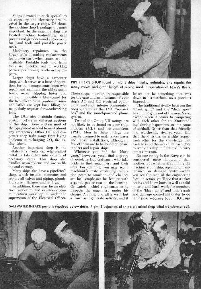 The Black Gang — US Navy engineering crew article, p.5