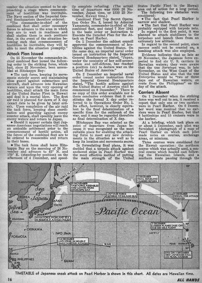 How Japs Struck Pearl — All Hands January 1946, p. 16