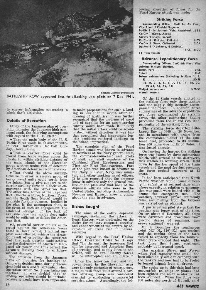 How Japs Struck Pearl — All Hands January 1946, p. 18