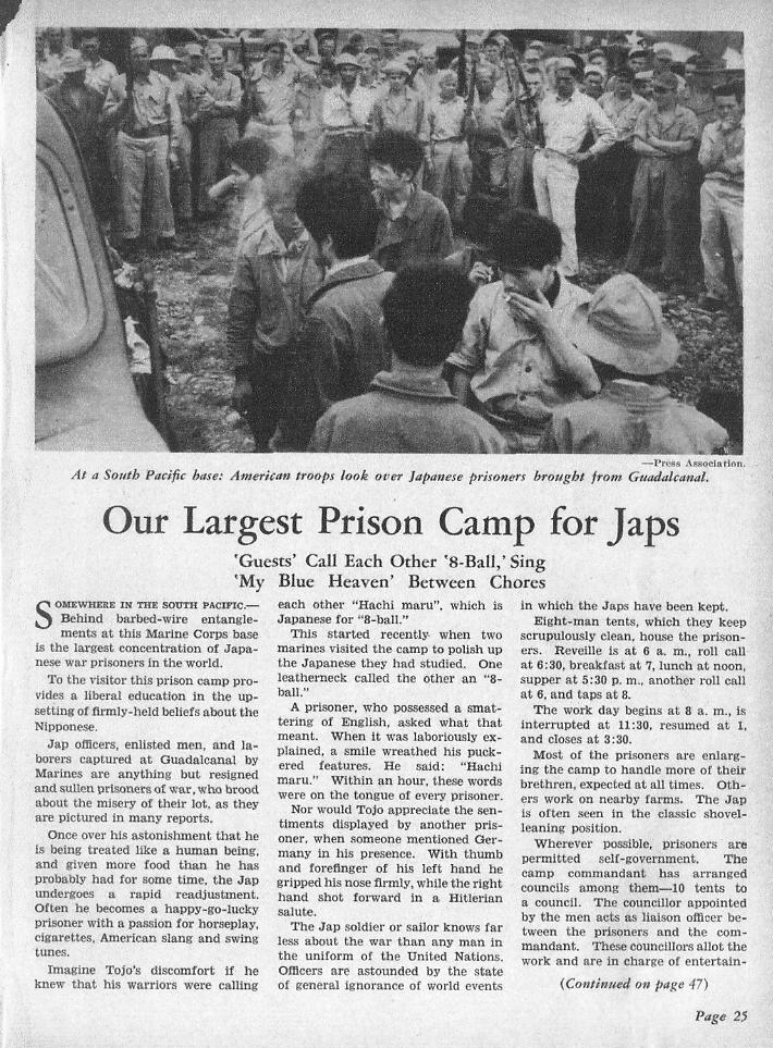 Our Largest Prison Camp for Japs — All Hands March 1943, p. 25