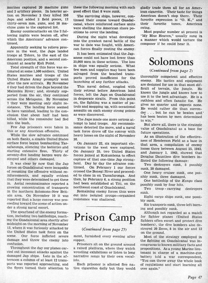 Our Largest Prison Camp for Japs — All Hands March 1943, p. 47